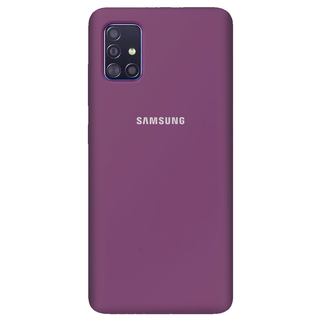Silicone Cover Full Protective (AA) для Samsung A51 (Grape)-0