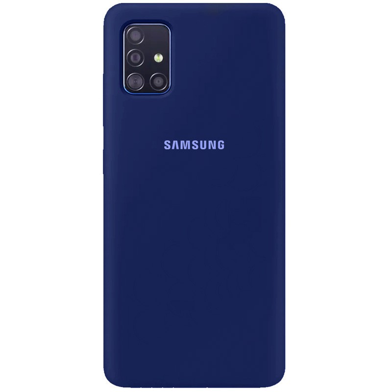 Silicone Cover Full Protective (AA) для Samsung A51 (Midnight Blue)-0