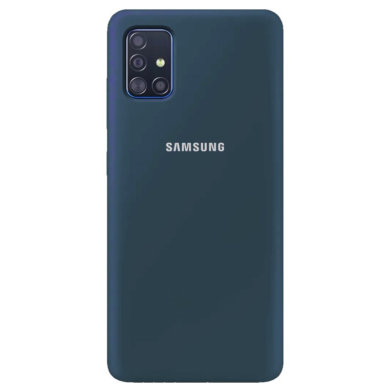 Silicone Cover Full Protective (AA) для Samsung A51 (Cosmos Blue)-0