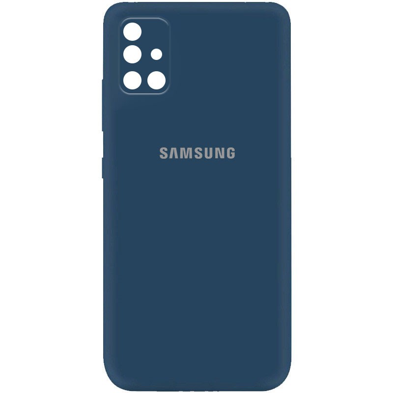 Silicone Cover My Color Full Camera (A) для Samsung A51 (Navy Blue)-0