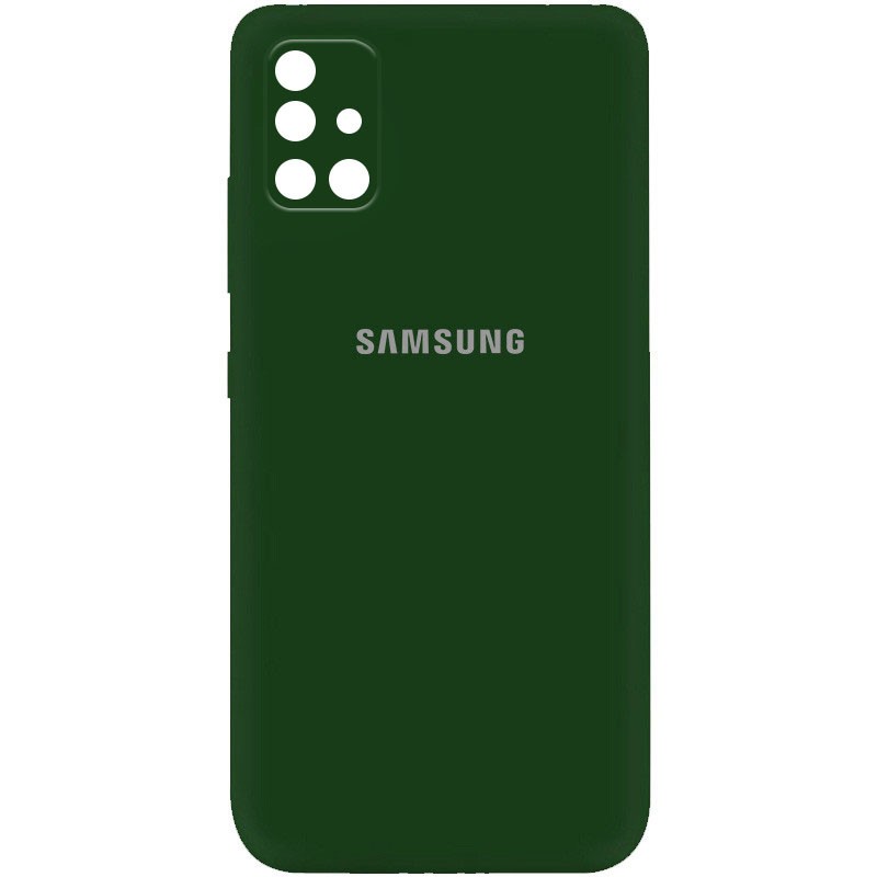 Silicone Cover My Color Full Camera (A) для Samsung A51 (Dark Green)-0