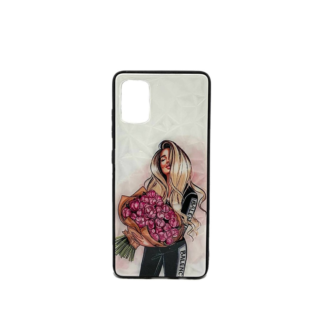 Накладка Ladies для Samsung  A51 Дівчина з трояндами-0