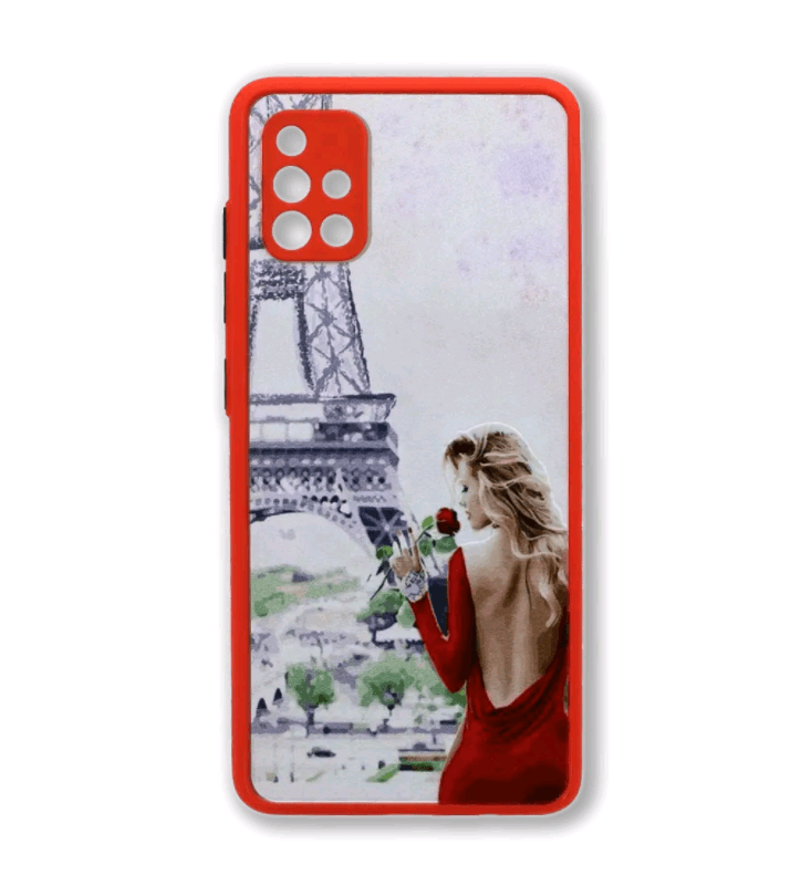 Накладка Totu Gingle Print для Samsung A51  Париж (червона)-0