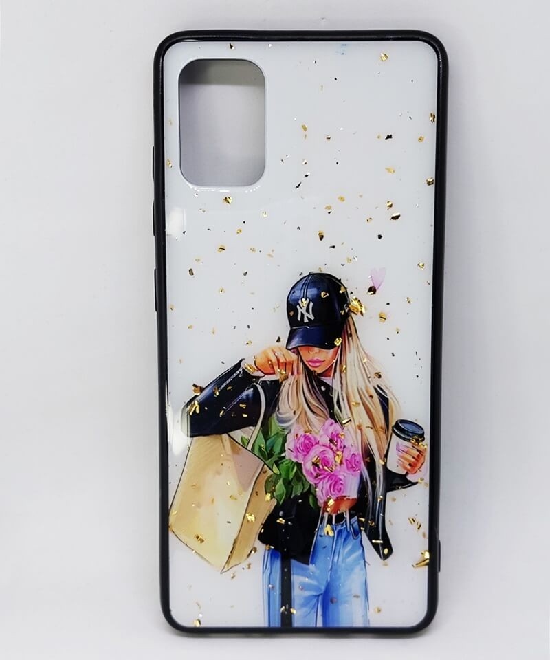 Накладка Mix Art для Samsung A51 Дівчина з піонами-0