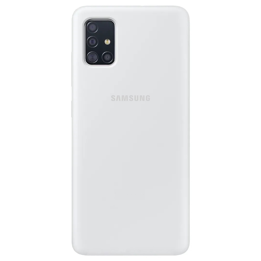Silicone Cover Full Protective (AA) для Samsung A51 (White)-0
