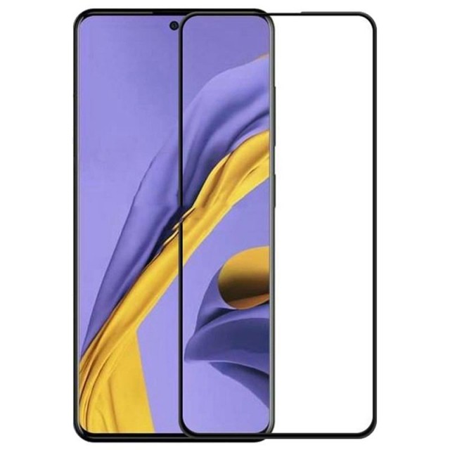 Захисне скло Miza для Samsung A51 з чорною рамкою-0
