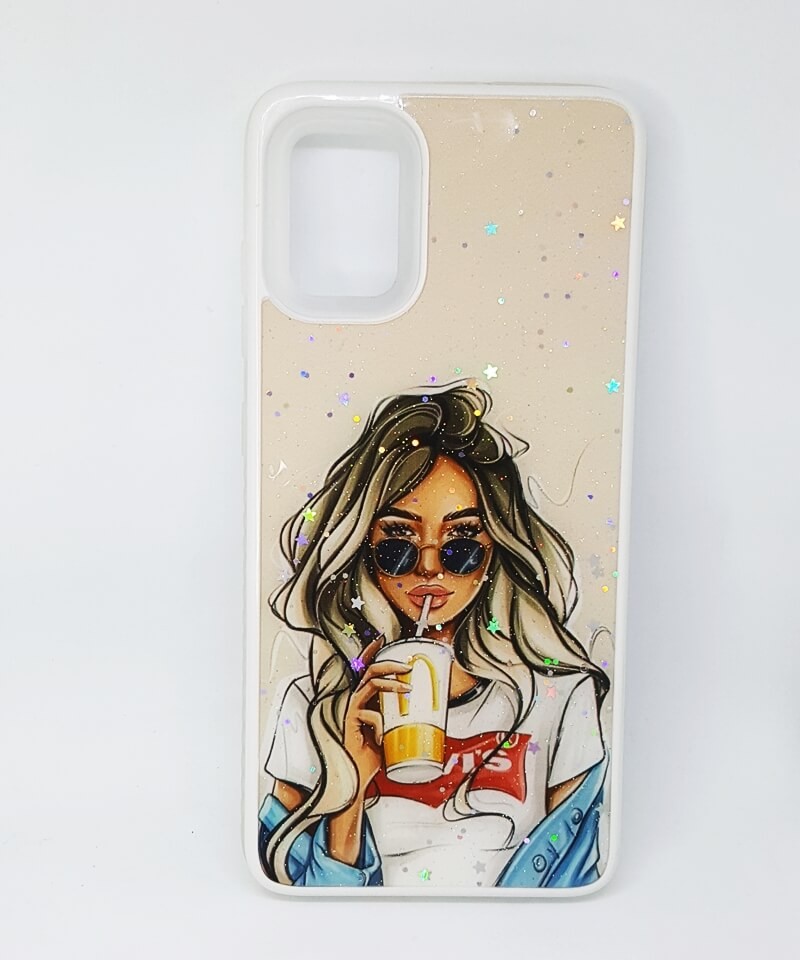 Накладка Mix Art Armor для Samsung A51 Дівчина з напоєм-0