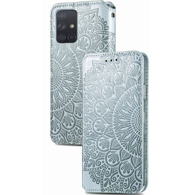 Книжка GETMAN Mandala для Samsung A51 сіра-1