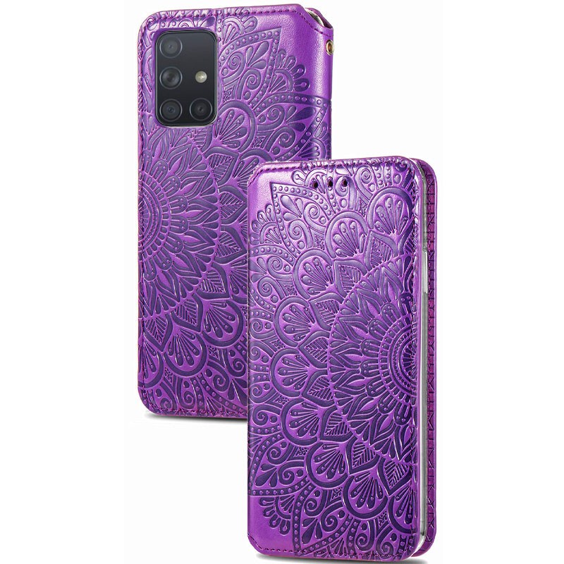 Книжка GETMAN Mandala для Samsung A51 фіолетова-1