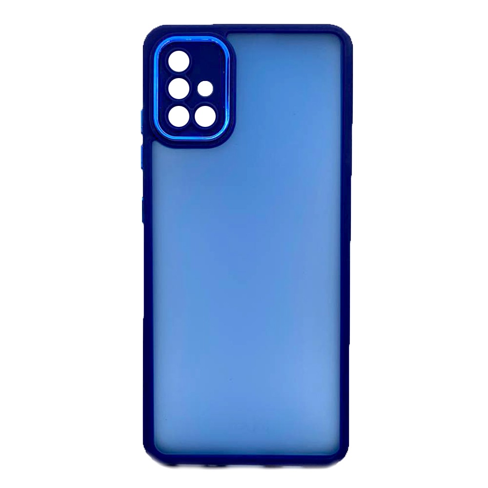 Накладка Luxury Metal Lens для SAMSUNG A51 (Синя)-0
