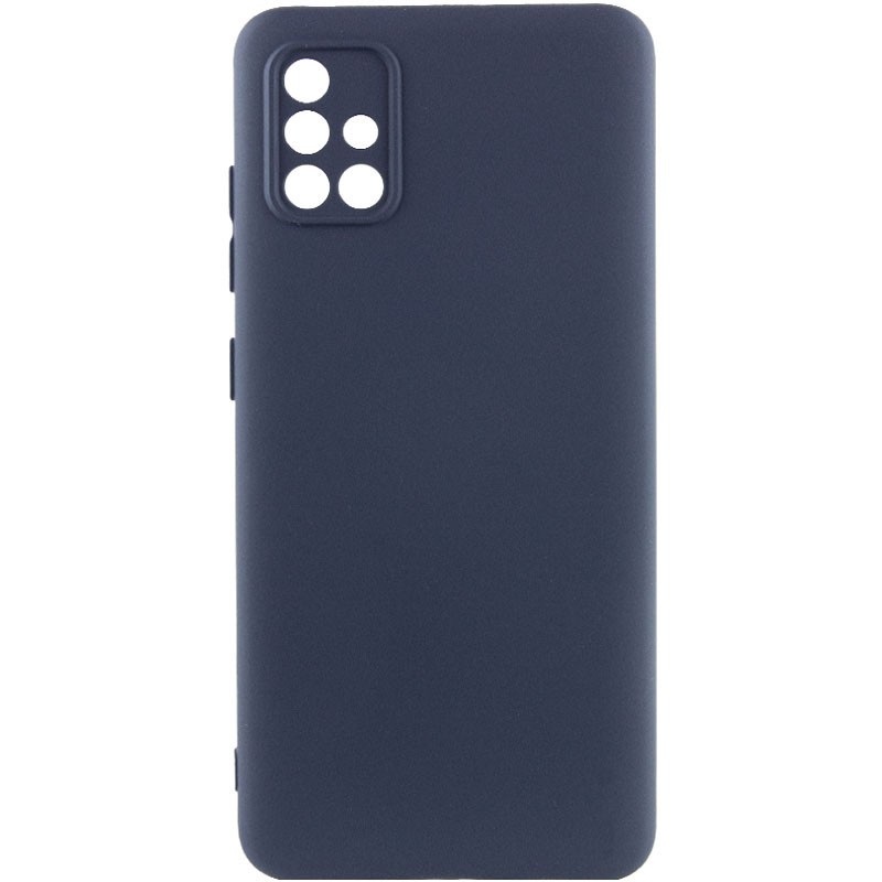 Silicone Cover Full Camera without Logo (A) для Samsung A51 (Midnight blue)-0
