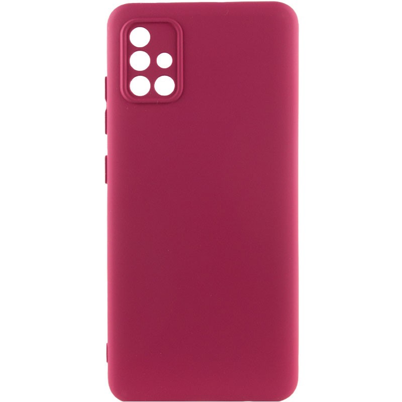 Silicone Cover Full Camera without Logo (A) для Samsung A51 (Marsala)-0