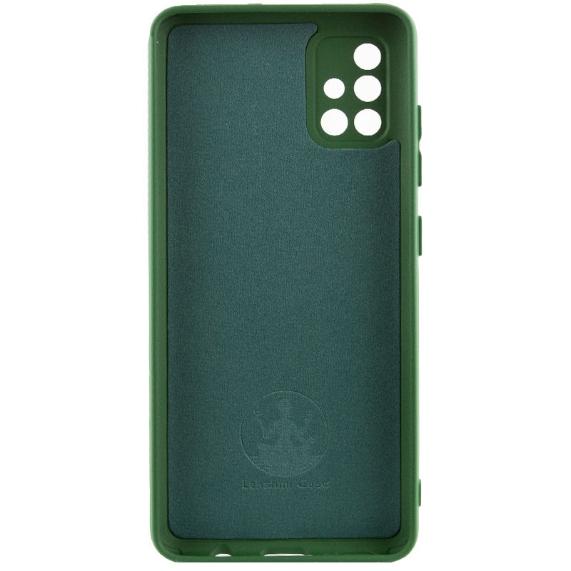Silicone Cover Full Camera without Logo (A) для Samsung A51 (Dark green)-1