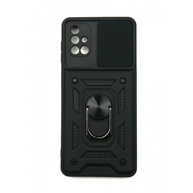 Накладка Camshield Black TPU для Samsung A51 з чорною шторкою-0