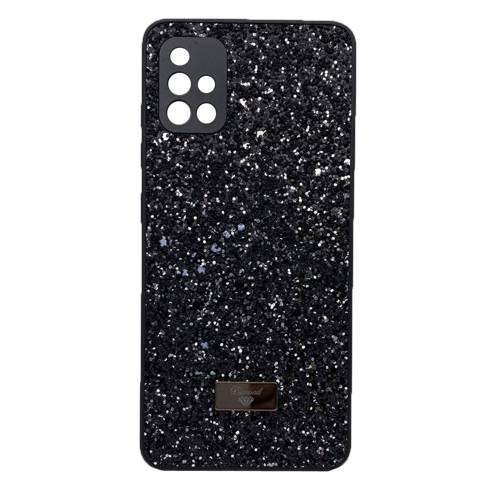 Накладка Bling Grainy Diamond Separate Camera для Samsung A51 (Чорна)-0