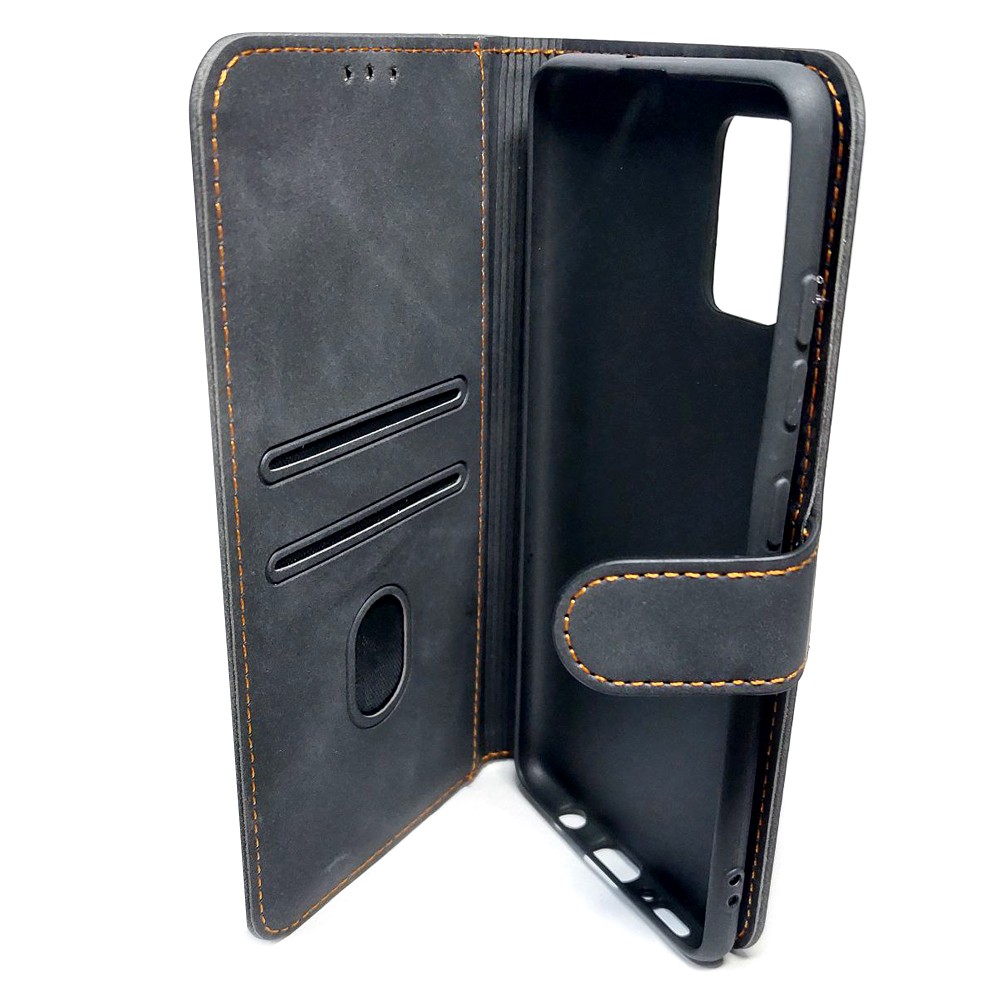 Книжка Cover Stylish Slot Matte для Samsung A51 чорна-2