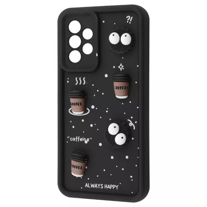 Чохол Pretty Toys для Samsung A52 (Black/ Always happy cofee)-0