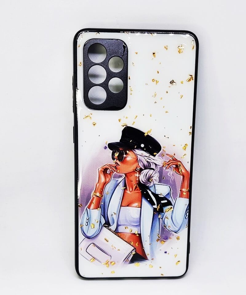 Накладка Mix Art для Samsung A72 4G Дівчина в білому піджаку-0