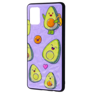 Накладка WAVE Majesty для Samsung A52 (avocado/light purple)-0