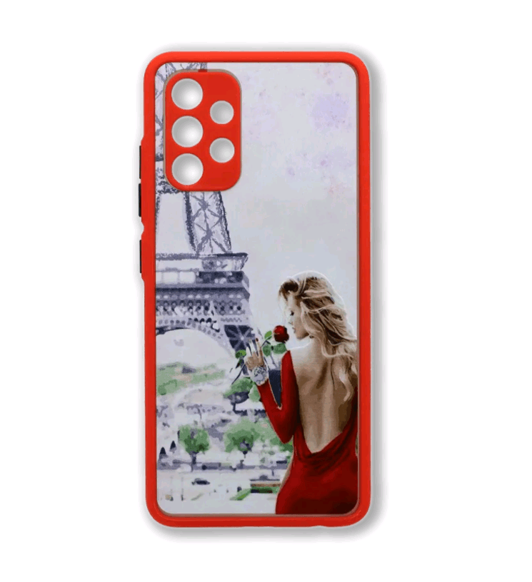 Накладка Totu Gingle Print для Samsung A52  Париж (червона)-0