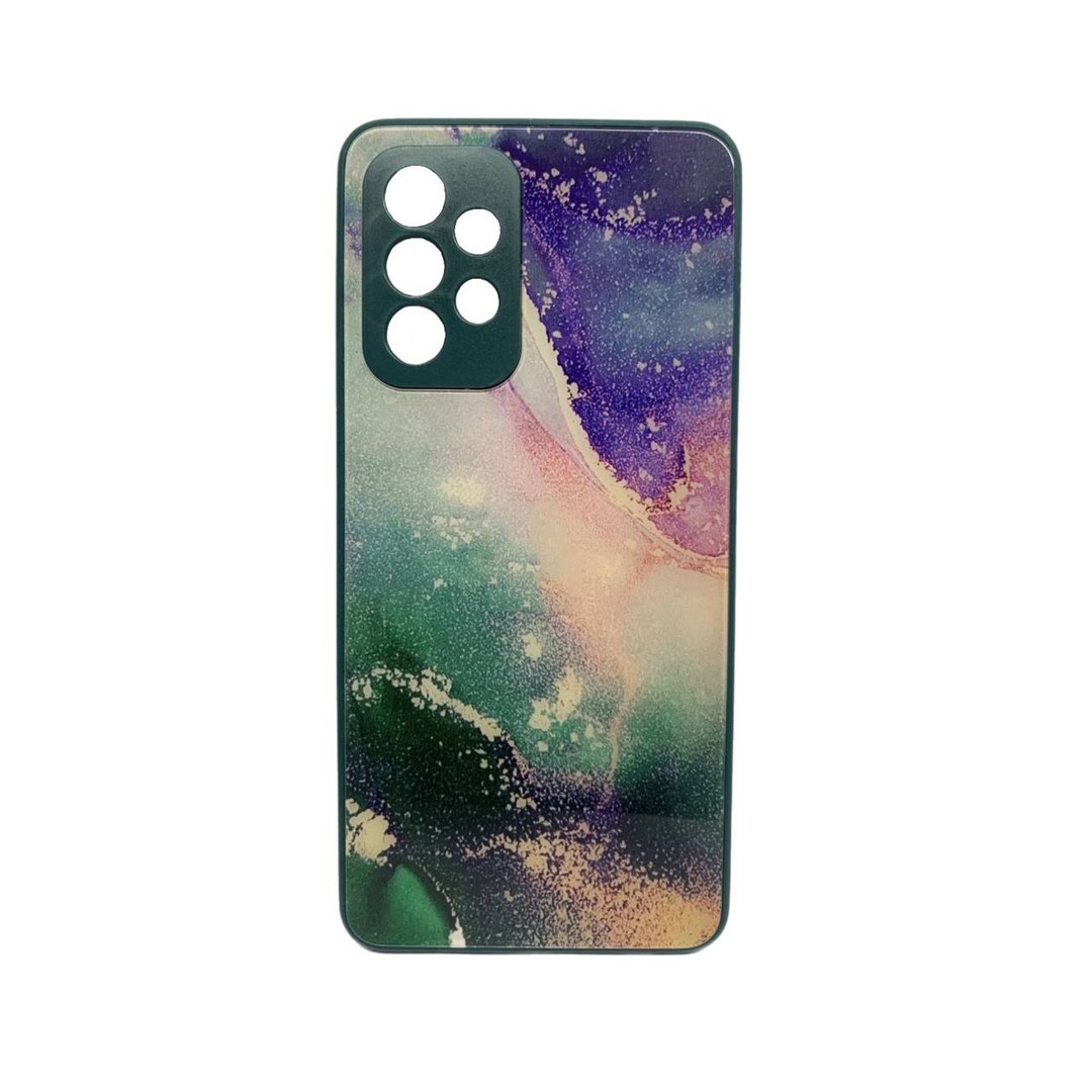Накладка Marble Clouds для Samsung A52/A52s (Зелений,скло)-0