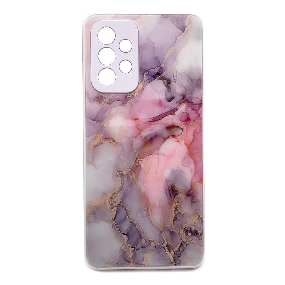 Накладка Marble Clouds для Samsung A52/A52s (Білий вибух, скло)-0