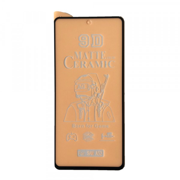 Гнучке скло Ceramic MATT для Samsung A52/A51/M31s/S20FE матове з чорною рамкою-0