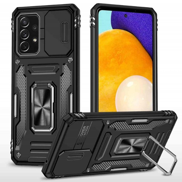 Чохол Camshield Army Ring для Samsung a53 чорний-0
