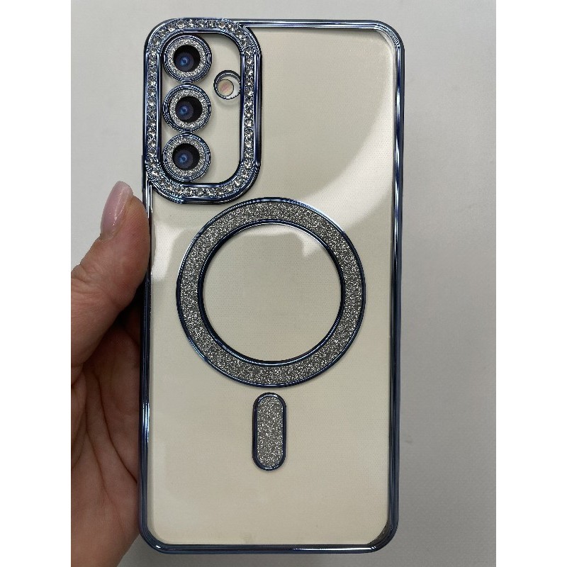 Чохол Clear Diamonds Magsafe для Samsung A54 синій-0