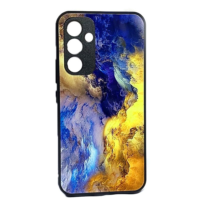 Накладка Marble Clouds для Samsung M14 Кольоровий вибух (скляний)-0