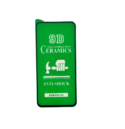 Гнучке скло Ceramic для Samsung A54 глянцеве з чорною рамкою-0