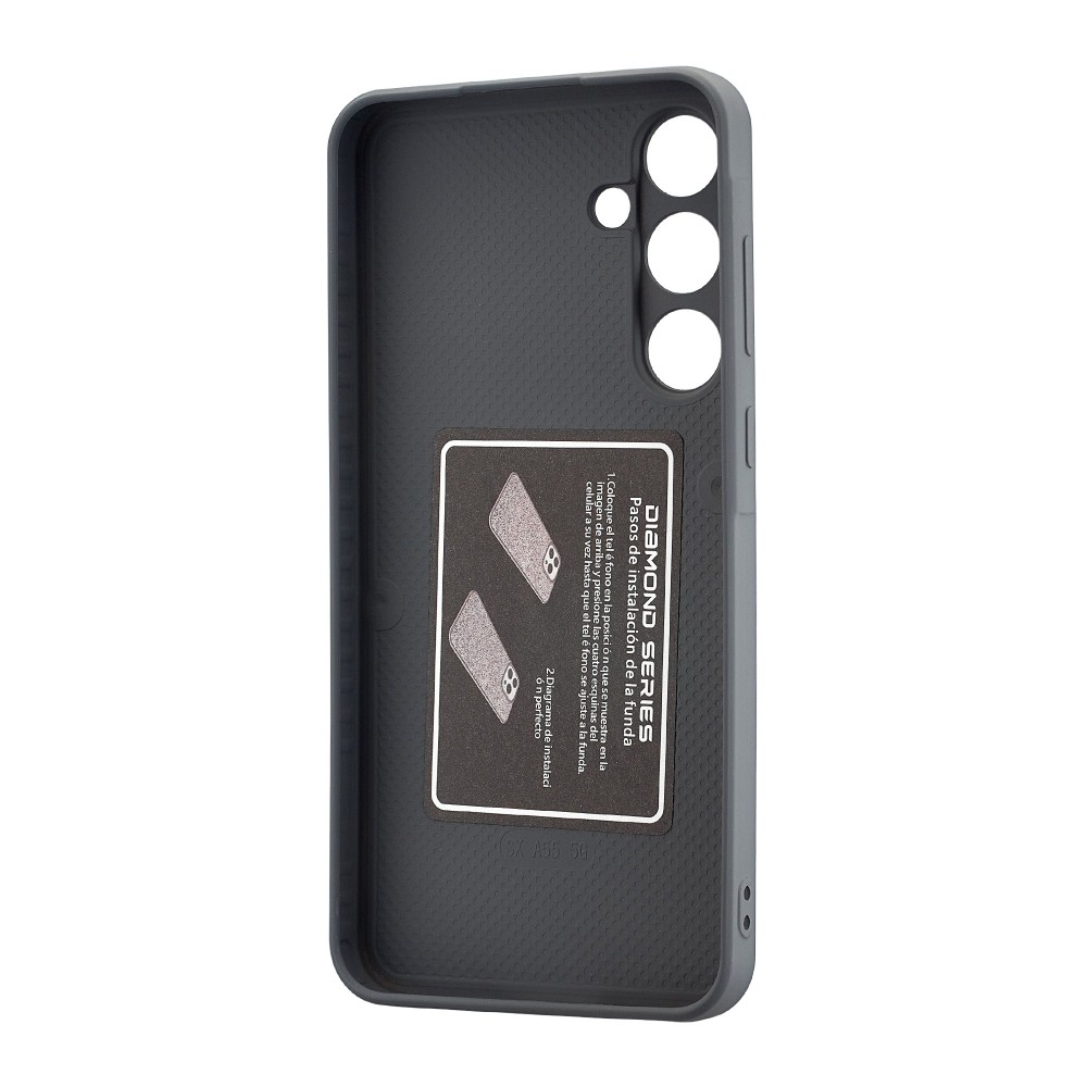 Накладка SW Grainy Diamonds для Samsung A55 срібно-чорна-1