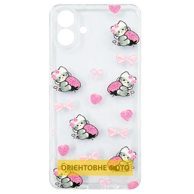 Чохол TPU Clear Joy для Samsung Galaxy A56/A36 (Strawberry cats)-0
