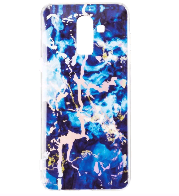 Накладка для Samsung J8 (2018) J810/A6 Plus "Baseus Marble Shine"  Blue-0