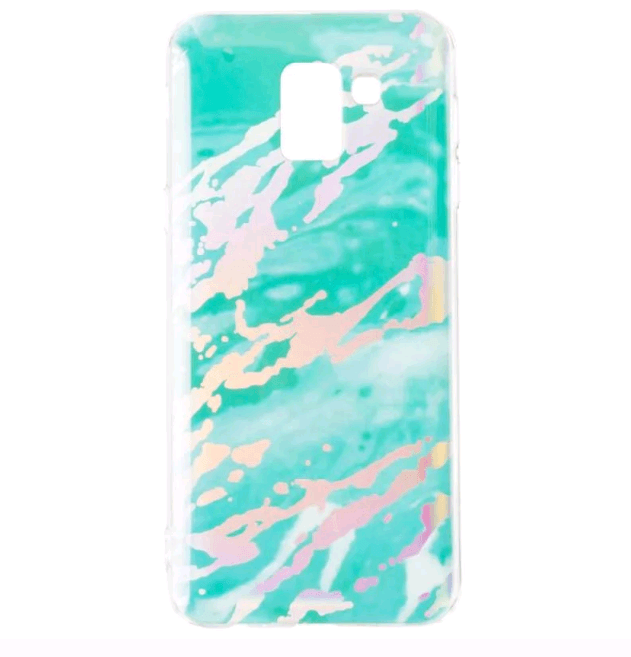 Накладка для Samsung J8 (2018) J810/A6 Plus "Baseus Marble Shine"  Mint-0