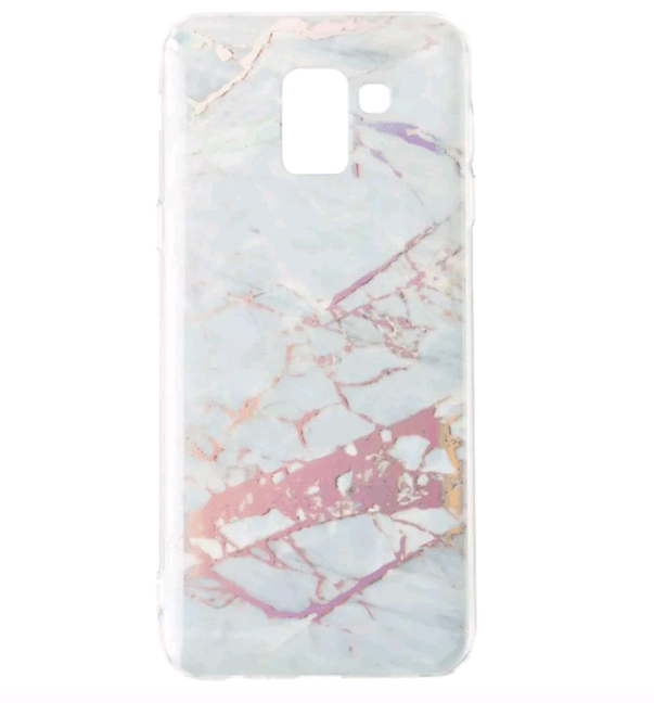 Накладка для Samsung J8 (2018) J810/A6 Plus "Baseus Marble Shine" Silver-0
