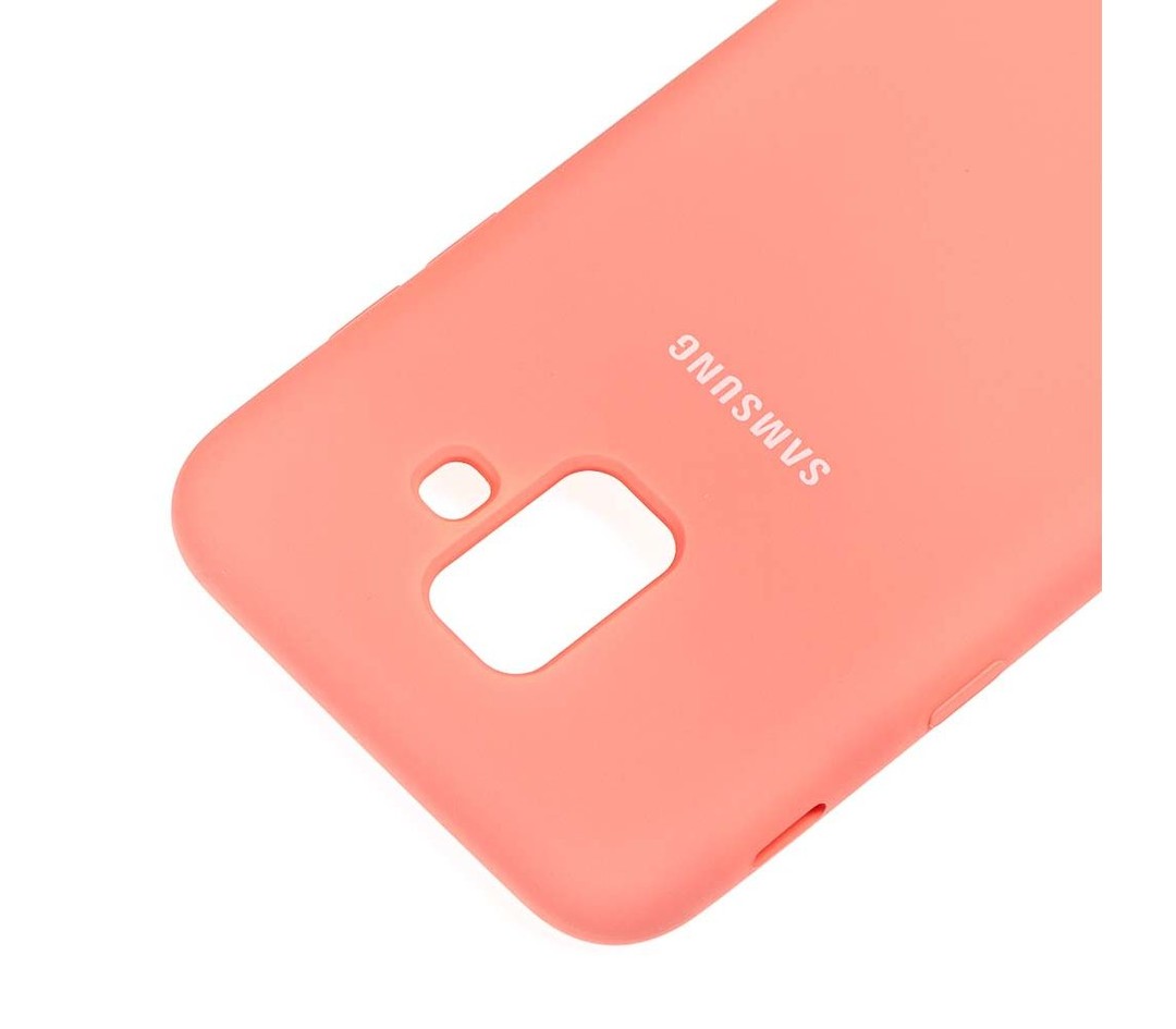 Silicone Case Premium для Samsung A6 (2018) (Pink)-1