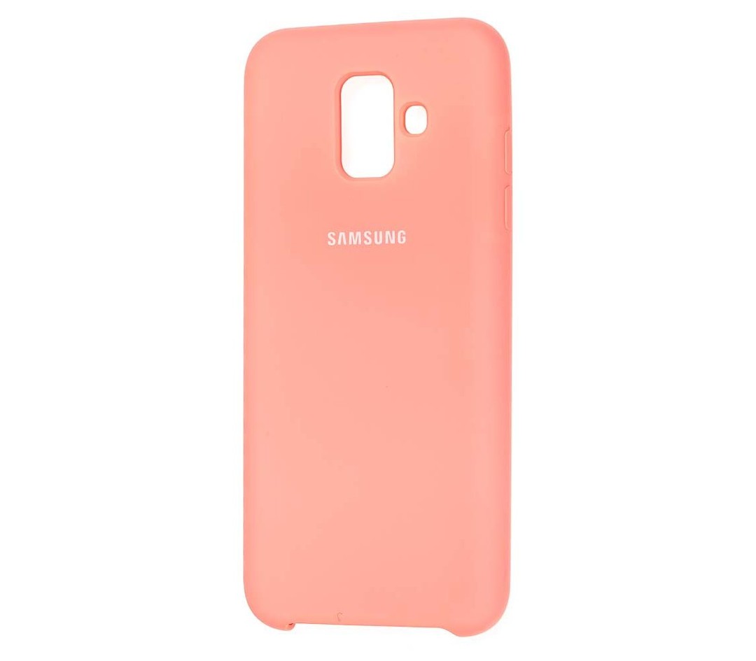 Silicone Case Premium для Samsung A6 (2018) (Pink)-0