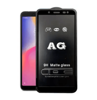 Захисне скло Matte для Samsung A6/J6 з чорною рамкою-0