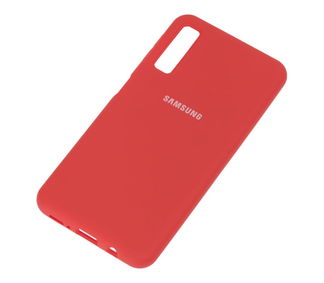 Silicone Cover Full Protective Samsung A7 2018 (A750F) (red)-1