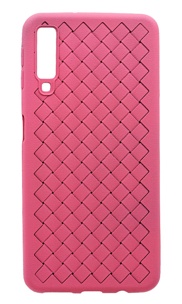 Чехол силиконовый Weaving case Samsung A750 (Розовый)-0
