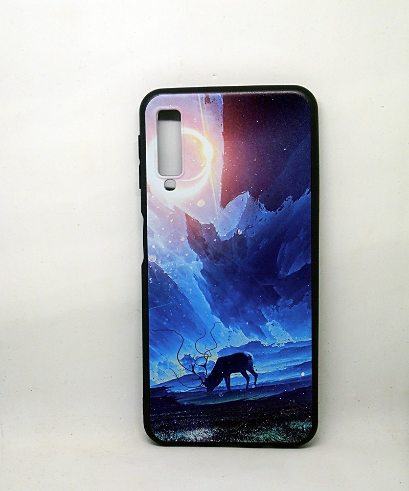 Чехол Caimeng для Samsung A7 (2018) A750 "Лось"-0