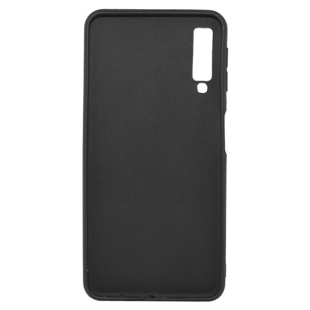 Накладка MAVIS для Samsung A7 (2018) A750  шкіряна чорна-1