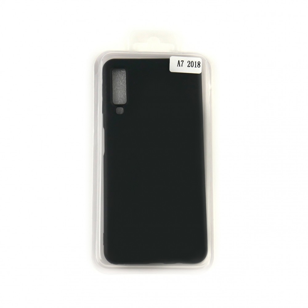 Silicone Case Full Cover для Samsung A7 (2018) A750 чорна-0