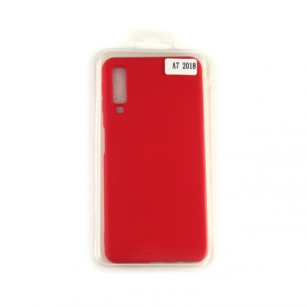 Silicone Case Full Cover для Samsung A7 (2018) A750 червона-0