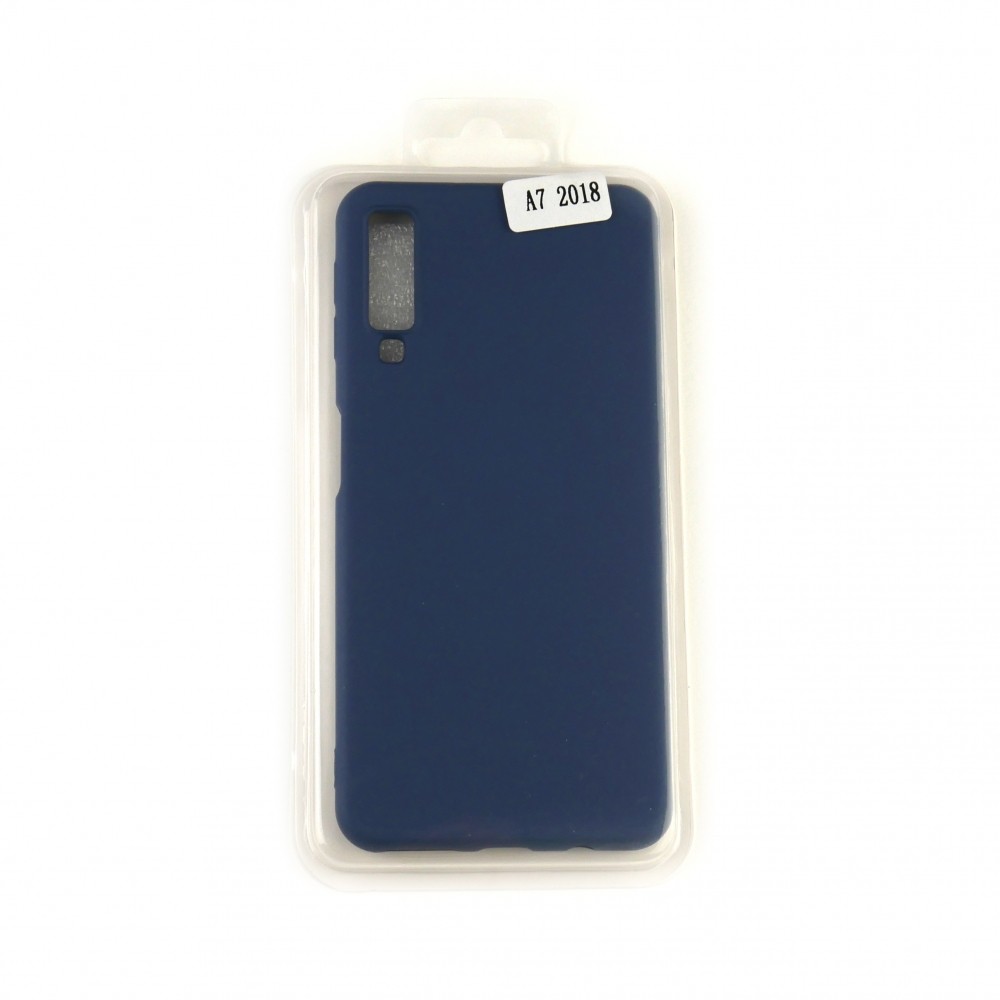 Silicone Case Full Cover для Samsung A7 (2018) A750 синя-0