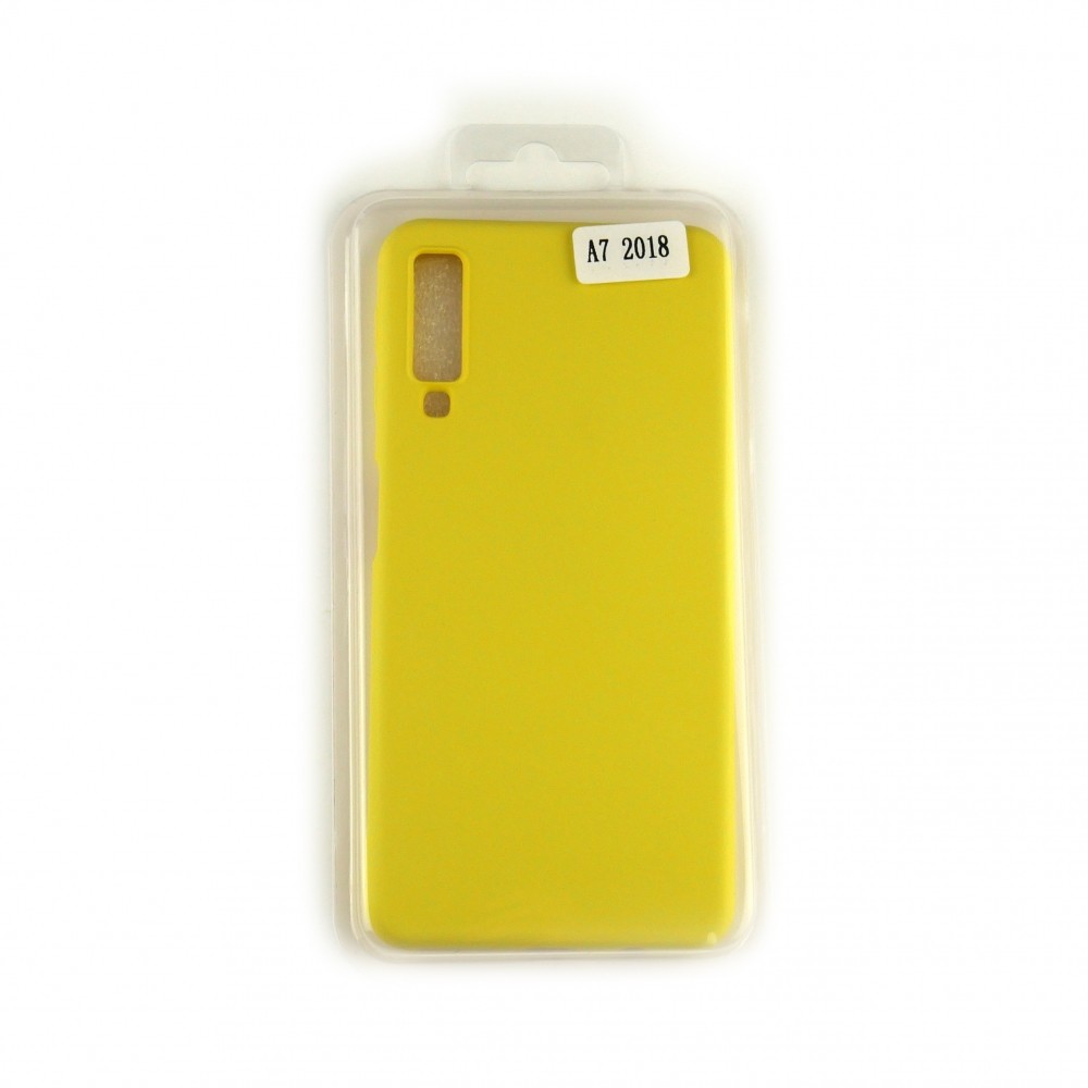 Silicone Case Full Cover для Samsung A7 (2018) A750 жовта-0