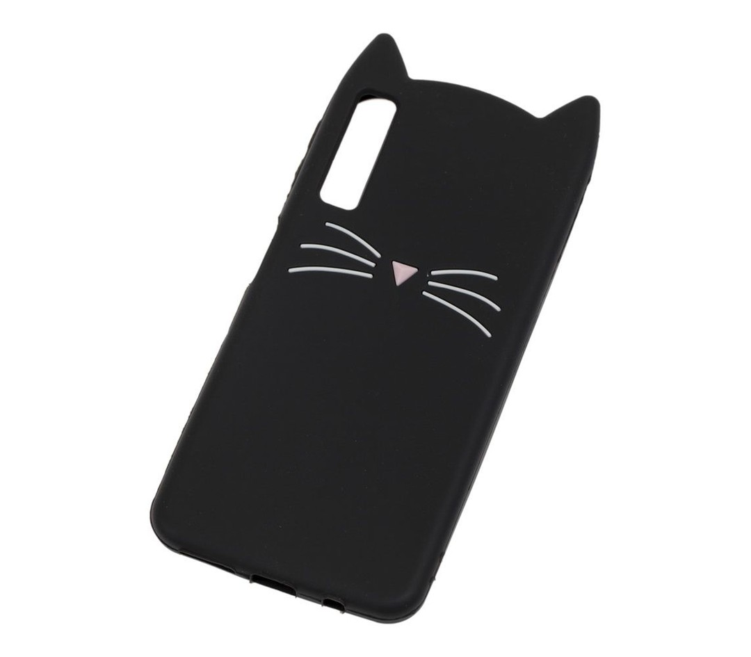 Накладка 3D Cat для Samsung A7 (2018) A750 чорна-1