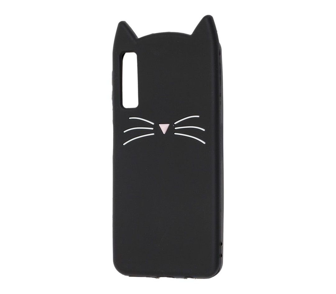 Накладка 3D Cat для Samsung A7 (2018) A750 чорна-0