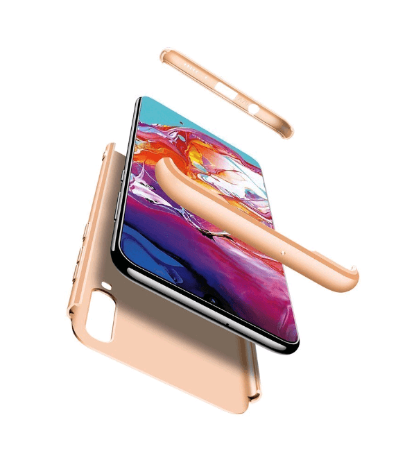 Чохол-накладка GKK 3 в1 для Samsung A70  золотий-2
